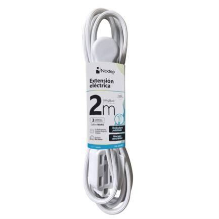 Extensión Eléctrica Nextep NE-244D para casa y oficina 16 AWG 2 mts - Extensión Eléctrica Nextep NE-244D para casa y oficina 16 AWG 2 mts -
